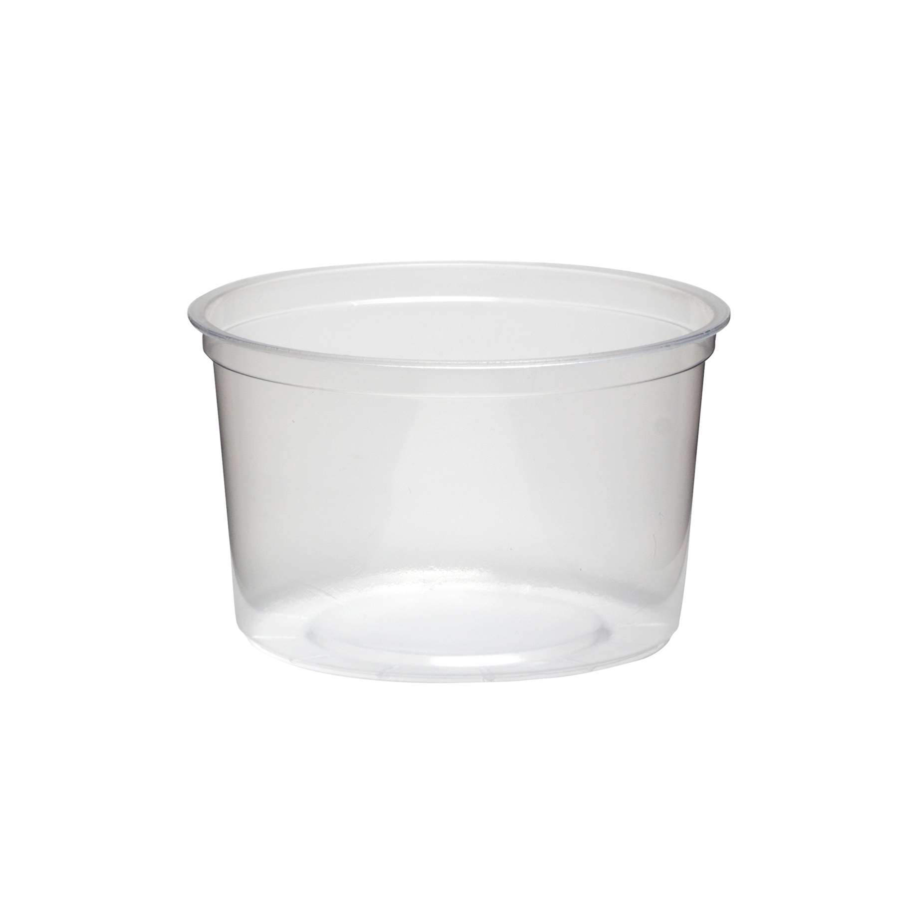 DELI CONTAINER, 16OZ ROUND TALL CLEAR POLYPRO