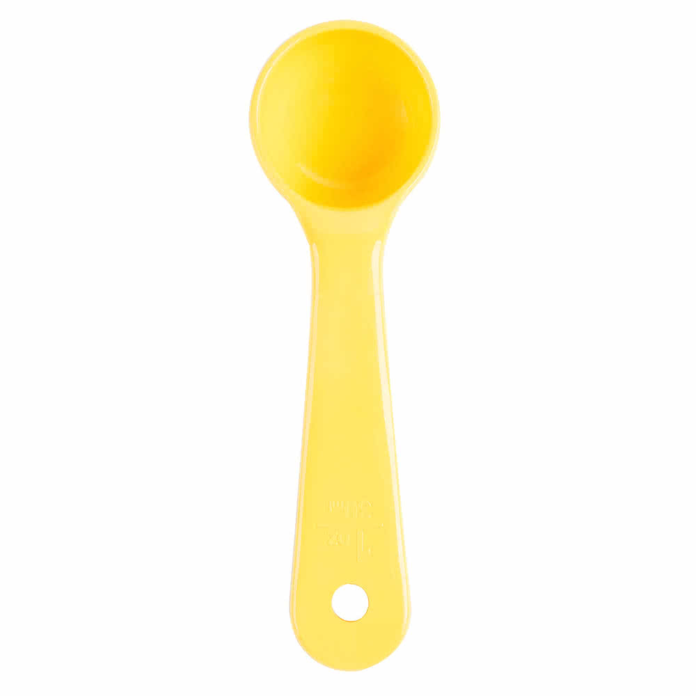 1 OZ SOLID SHORT HANDLE PORTION SPOON YELLOW